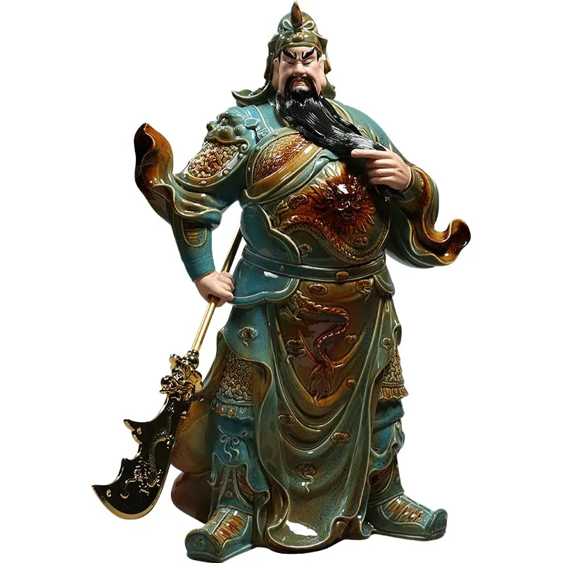 Ceramic 14 To 20 Inch Green Glaze Is Dedicated To The God of Fortune Guan Yu Buddha Statue Ornament Household Guan Erye Statue
Ceramic 14 To 20 Inch Green Glaze Is Dedicated To The God of Fortune Guan Yu Buddha Statue Ornament Household Guan Erye Statue