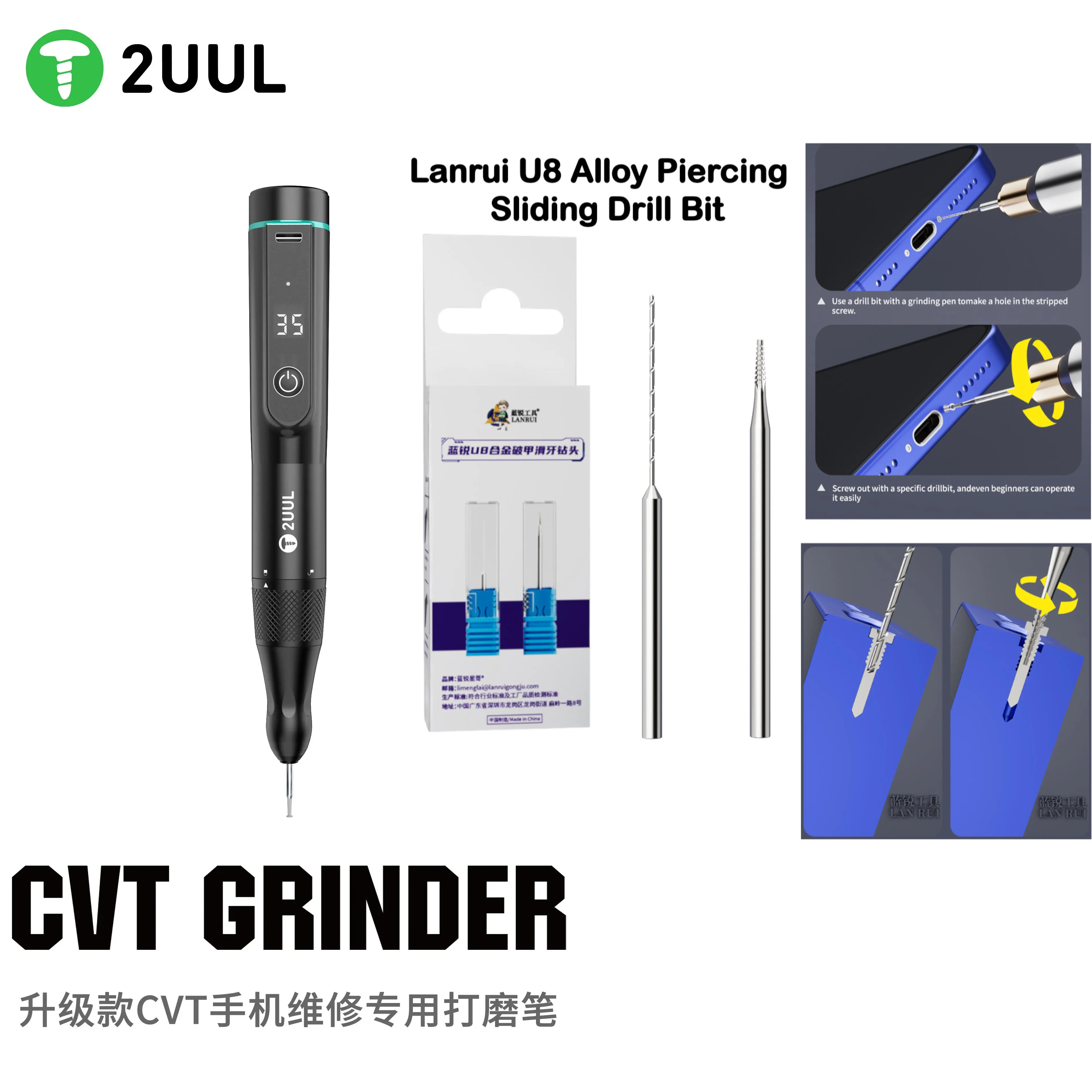 2UUL DA84 CTV Polishing Pen DA86 Mini Grinder Screw Killer Set for Phone Bottom Screws Removal IC Chip Pad BGA Board Grinding
2UUL DA84 CTV Polishing Pen DA86 Mini Grinder Screw Killer Set for Phone Bottom Screws Removal IC Chip Pad BGA Board Grinding