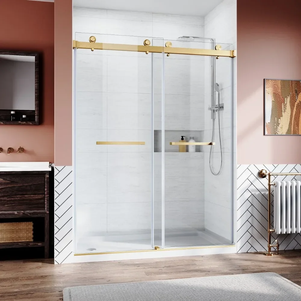 Frameless Sliding Bathtub Door 56-60 in.W x 62 in.H,Bypass Tub Glass Sliding Shower Doors,3/8"(10mm) Thick Clear Tempered Glass
Frameless Sliding Bathtub Door 56-60 in.W x 62 in.H,Bypass Tub Glass Sliding Shower Doors,3/8"(10mm) Thick Clear Tempered Glass