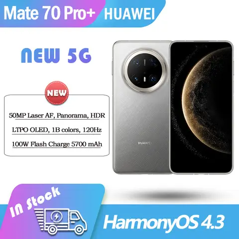 Original HUAWEI Mate 70 PRO+ 6.82 120HZ OLED Kirin 9020 Octa Core IP69 50MP OIS Cameras NFC OTA HarmonyOS4.3 Mate70PRO+