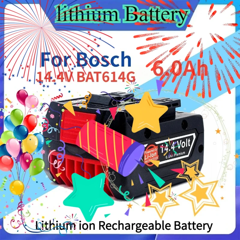 Rechargeable Battery for Bosch Power tool 14.4V 6.0Ah for GBH GDR GSR DDS180 BAT614G (KC) Replacement Li-ion Battery
Rechargeable Battery for Bosch Power tool 14.4V 6.0Ah for GBH GDR GSR DDS180 BAT614G (KC) Replacement Li-ion Battery