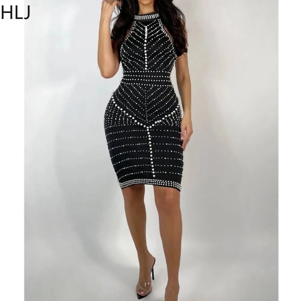 HLJ Fashion Backless Rhinestone Bodycon Party Club Mini Dresses Women Round Neck Sleeveless Slim Vestidos Sexy Lady Clothes 2024
HLJ Fashion Backless Rhinestone Bodycon Party Club Mini Dresses Women Round Neck Sleeveless Slim Vestidos Sexy Lady Clothes 2024