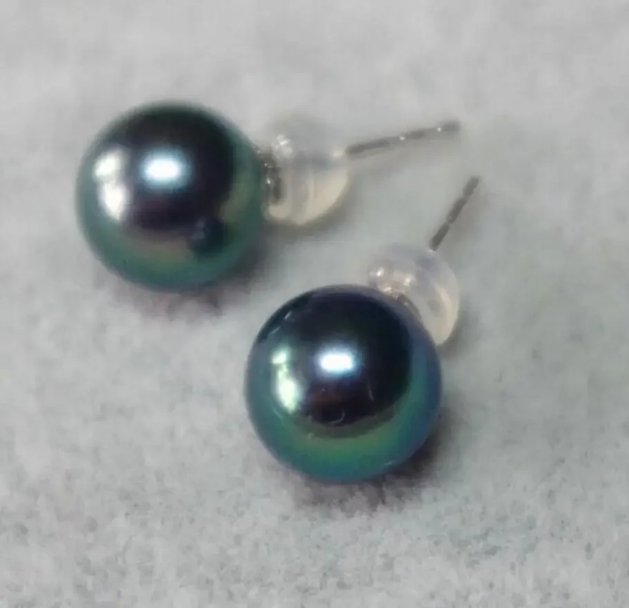 Fashion jewelry elegant pair of AAA++10-11mm tahitian black green round pearl earring
Fashion jewelry elegant pair of AAA++10-11mm tahitian black green round pearl earring
