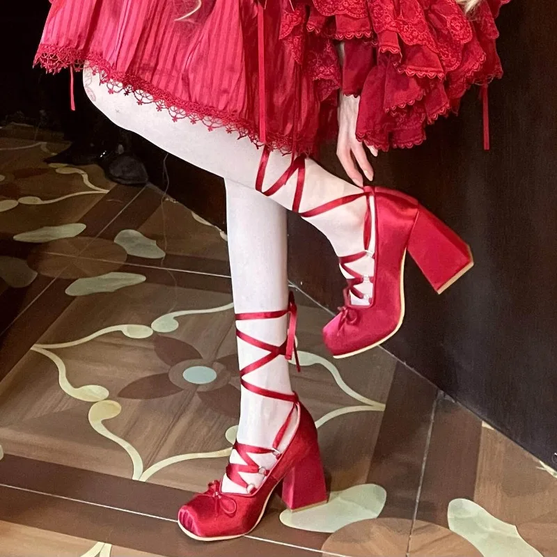New Women's Mary Jane Shoes Sweet Style Lolita High Heels for Woman Elegant French Casual Shoes Designer Shoes Zapatos De Mujer
New Women's Mary Jane Shoes Sweet Style Lolita High Heels for Woman Elegant French Casual Shoes Designer Shoes Zapatos De Mujer