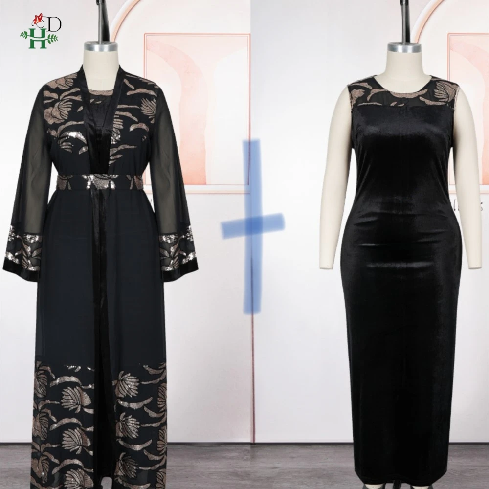 H&D 2026 New African dresses for woman Turkey dress Sequin Musilm Robe Africaine African clothing Fashion Boubou Africain femme
H&D 2026 New African dresses for woman Turkey dress Sequin Musilm Robe Africaine African clothing Fashion Boubou Africain femme
