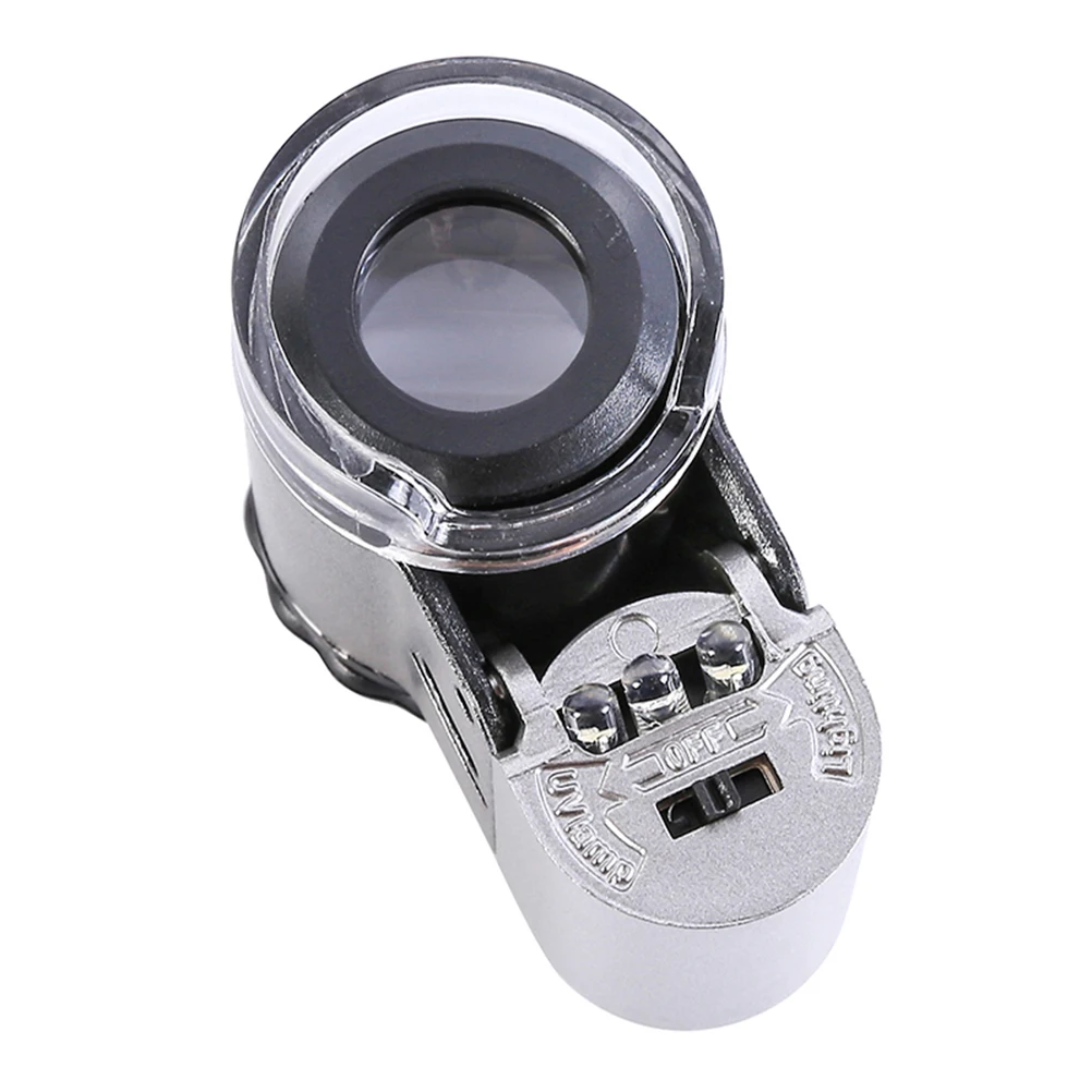 Portable Magnifying Glass Currency Microscope Pocket Jewelry 50X with LED Light
Portable Magnifying Glass Currency Microscope Pocket Jewelry 50X with LED Light