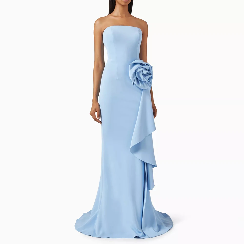 DRESS FORU Classic Evening Dresses Jersey for Floor-Length Strapless Sleeveless Prom Dress Flower Vestidos De Fiesta Customized
DRESS FORU Classic Evening Dresses Jersey for Floor-Length Strapless Sleeveless Prom Dress Flower Vestidos De Fiesta Customized