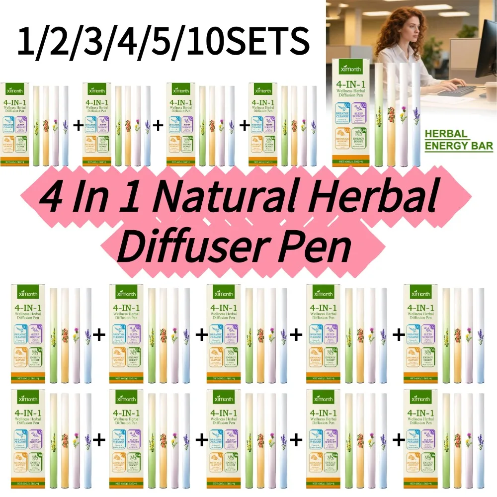 4 In 1 Natural Herbal Diffuser Pen Lung Cleanse Detox Inhaler Aromatherapy Anti Fatigue Stress Reduce Insomnia Improve Sleep Aid
4 In 1 Natural Herbal Diffuser Pen Lung Cleanse Detox Inhaler Aromatherapy Anti Fatigue Stress Reduce Insomnia Improve Sleep Aid