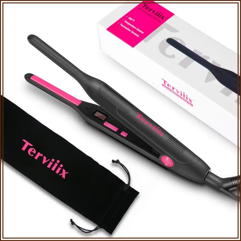 Mini Flat Iron for Short Hair, 3/10 Inch Ceramic Tourmaline Straightener, Dual Voltage with Adjustable Temp & Auto Shut Off
Mini Flat Iron for Short Hair, 3/10 Inch Ceramic Tourmaline Straightener, Dual Voltage with Adjustable Temp & Auto Shut Off