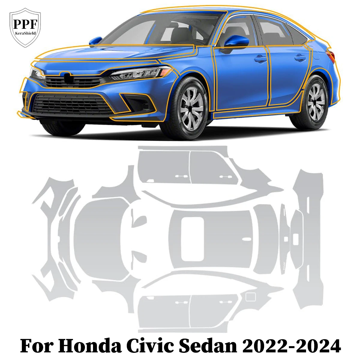 For Honda Civic Sedan 2022-2024 TPU Paint Protection Film Precut PPF Clear Bra Anti-Scratch Repairable Resistant Car Accessories
For Honda Civic Sedan 2022-2024 TPU Paint Protection Film Precut PPF Clear Bra Anti-Scratch Repairable Resistant Car Accessories