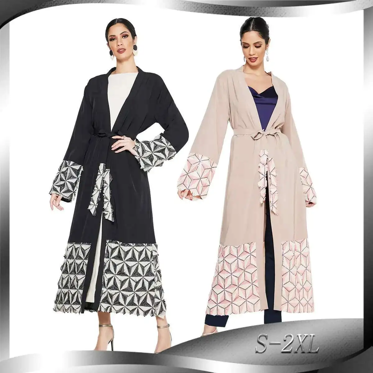 Muslim New Fashion Stitching Lace Up Dubai Arab Cardigan Robe 1765 Long Dress Robe Abaya Ramadan Dubai Luxury Islam Elegant
Muslim New Fashion Stitching Lace Up Dubai Arab Cardigan Robe 1765 Long Dress Robe Abaya Ramadan Dubai Luxury Islam Elegant