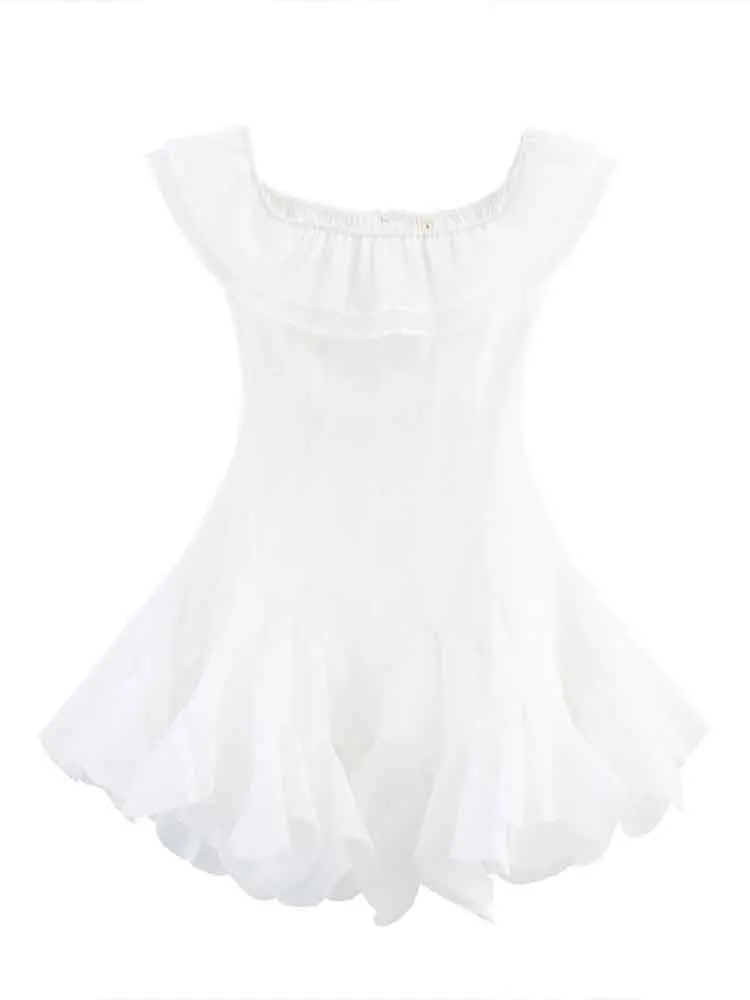 European style new women's fashion versatile temperament one-shoulder off-shoulder ruffled hem waist dress
European style new women's fashion versatile temperament one-shoulder off-shoulder ruffled hem waist dress