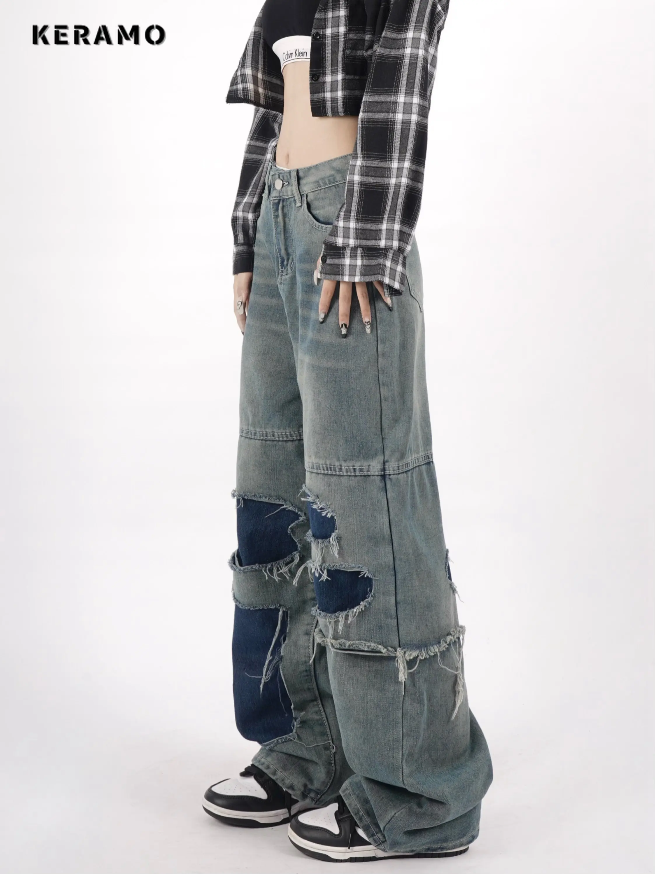 2023 Summer Harajuku Vintage Y2K Loose Tassels Jeans Pants Streetwear Style Women's Wide Leg Baggy Ripped Denim Trouser
2023 Summer Harajuku Vintage Y2K Loose Tassels Jeans Pants Streetwear Style Women's Wide Leg Baggy Ripped Denim Trouser