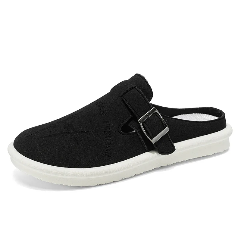 Summer Blue Half Slippers for Men Classic Buckle Designer Shoes Men Casual Slippers Comfy Breathable Men's Canvas Shoes
Summer Blue Half Slippers for Men Classic Buckle Designer Shoes Men Casual Slippers Comfy Breathable Men's Canvas Shoes