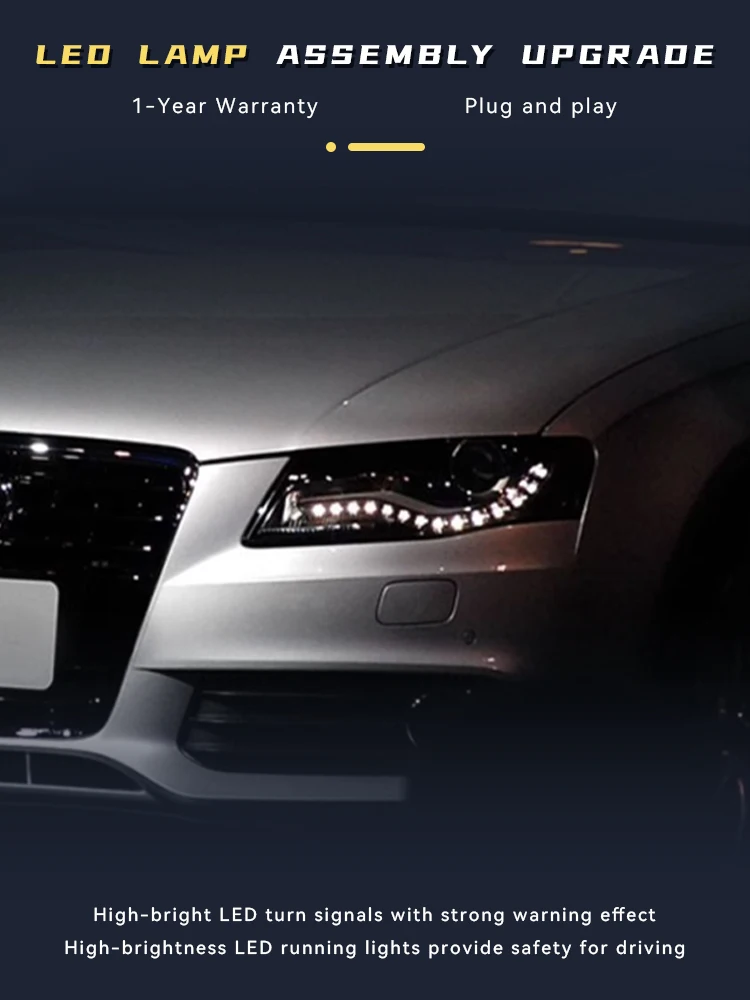 Автомобильные аксессуары для Audi A4L 2009-2012, передний фонарь DRL, фара, полностью светодиодный объектив проектора, фары, автоматическая сборка
Автомобильные аксессуары для Audi A4L 2009-2012, передний фонарь DRL, фара, полностью светодиодный объектив проектора, фары, автоматическая сборка