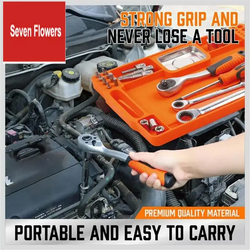 A84Z-Silicone Tool Holder Tray Silicone Tool Holder Multi-Purpose Mat Repair Storage Segmented Mechanics Storage
A84Z-Silicone Tool Holder Tray Silicone Tool Holder Multi-Purpose Mat Repair Storage Segmented Mechanics Storage