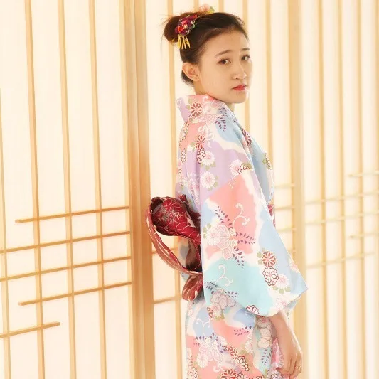 Japan Authentic Sakura Girl Kimono Dress Japanese Yukata Obi Bathrobe Women Floral Print Haori Japan Uniform Cosplay Costume
Japan Authentic Sakura Girl Kimono Dress Japanese Yukata Obi Bathrobe Women Floral Print Haori Japan Uniform Cosplay Costume