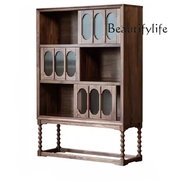 American-Style Solid Wood High Foot Cabinet Dining Edge Ash Bookshelf Vintage Storage Wall Dining Room Wine Cabinet
American-Style Solid Wood High Foot Cabinet Dining Edge Ash Bookshelf Vintage Storage Wall Dining Room Wine Cabinet