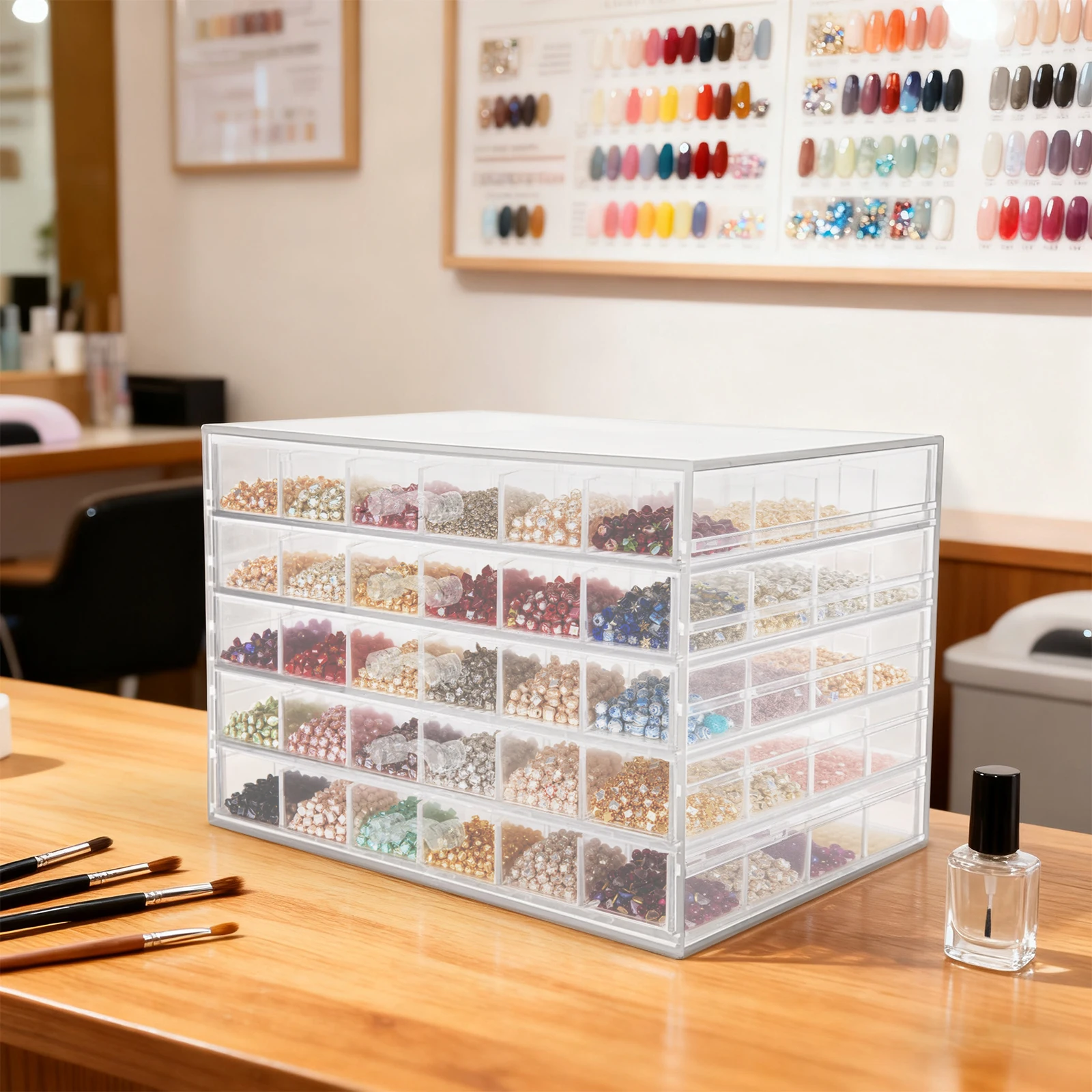 NEW 120Grids Acrylic Organizer Box,5Layer Transparent Nail Art Storage Box,Storage Container Box for Bead Rings Earrings
NEW 120Grids Acrylic Organizer Box,5Layer Transparent Nail Art Storage Box,Storage Container Box for Bead Rings Earrings