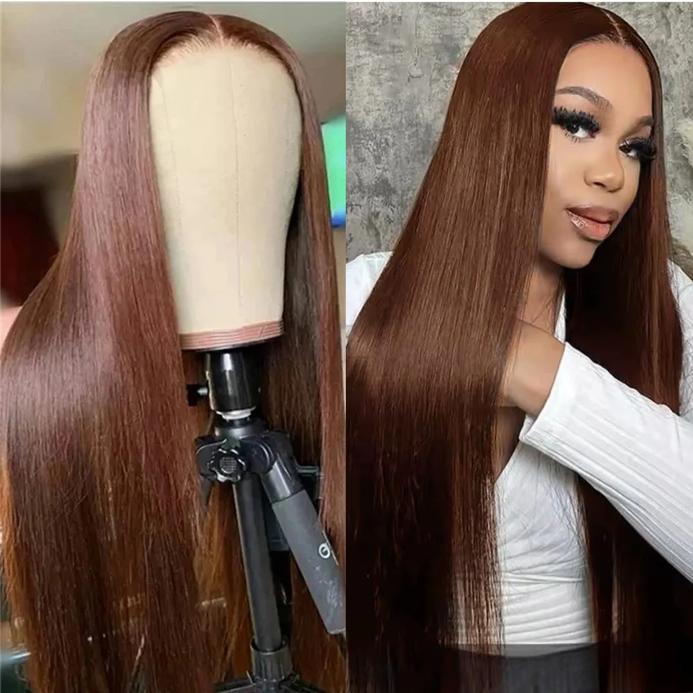 #4Chocolate Brown Straight Human Hair Wig Chocolate Brown Straight 13x6 Lace Frontal Natural Human Hair Wig 200Density For Women
#4Chocolate Brown Straight Human Hair Wig Chocolate Brown Straight 13x6 Lace Frontal Natural Human Hair Wig 200Density For Women