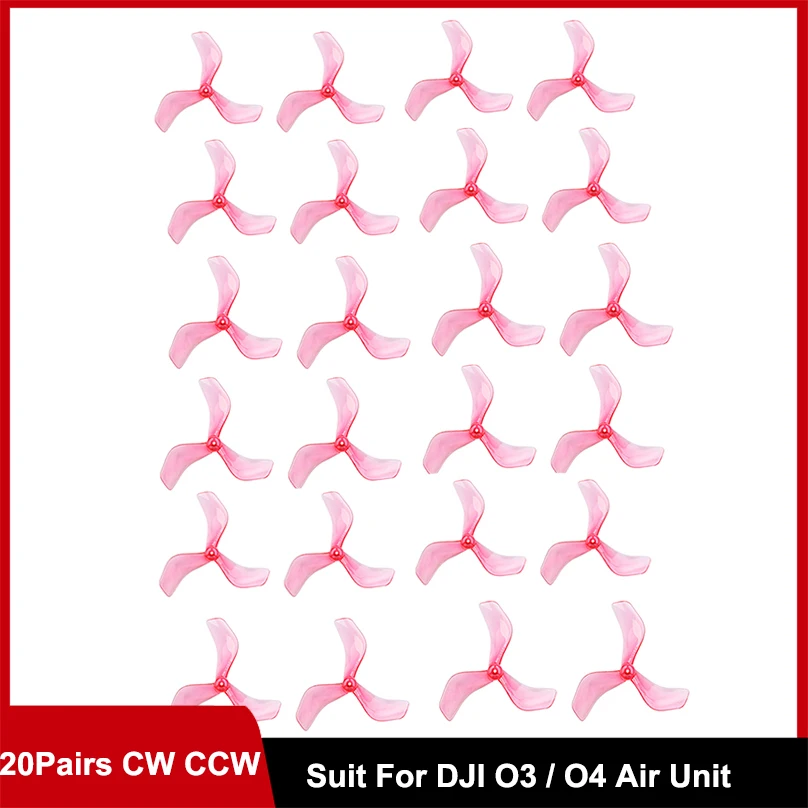 GEMFAN 20Pairs(20CW + 20CCW) 2216 3-Blades PC Propeller Support for DJI O4 O3 Air Unit Suit for 1104 1700KV Motor
GEMFAN 20Pairs(20CW + 20CCW) 2216 3-Blades PC Propeller Support for DJI O4 O3 Air Unit Suit for 1104 1700KV Motor
