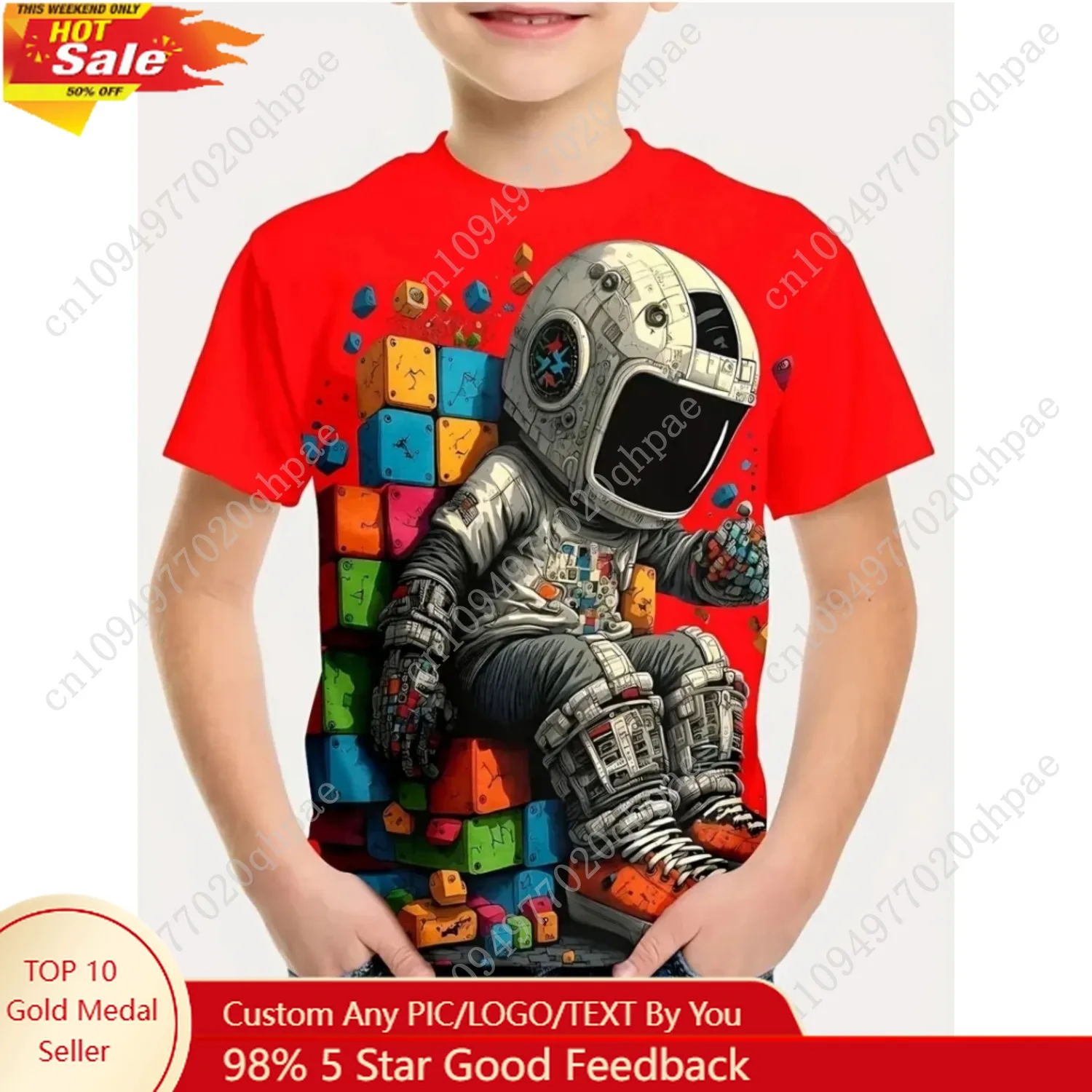 Boys Kids Clothes Stylish Cartoon Space Astronaut Graphic T Shirts Boys Girls Summer Short Sleeve Outdoor Clothes for Children
Boys Kids Clothes Stylish Cartoon Space Astronaut Graphic T Shirts Boys Girls Summer Short Sleeve Outdoor Clothes for Children
