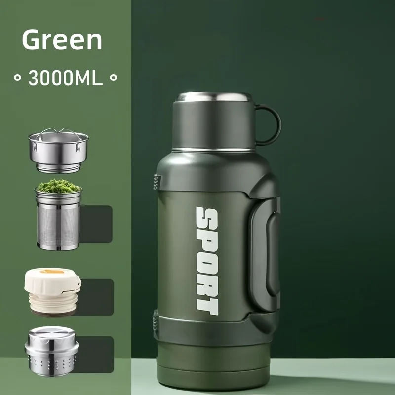 1pc Stainless Steel Vacuum Thermos,Portable Outdoor Sports Water Bottle, Large Capacity Dormitory Thermos
1pc Stainless Steel Vacuum Thermos,Portable Outdoor Sports Water Bottle, Large Capacity Dormitory Thermos