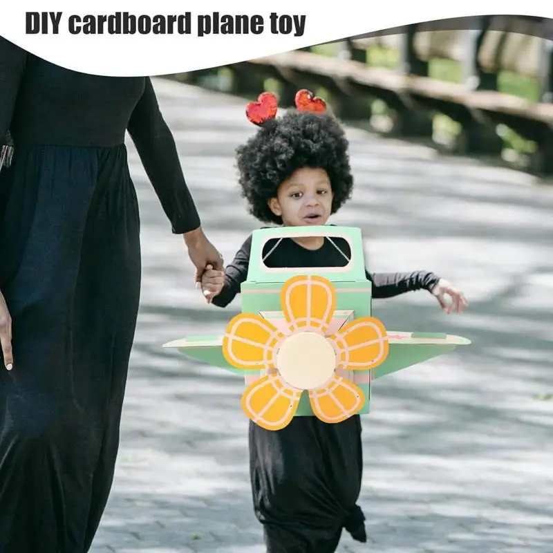 Cardboard Airplane Costume Toy Cardboard Airplane Assembly Wearable Aircraft For Coloring Parent-Child Interaction Pretend Play
Cardboard Airplane Costume Toy Cardboard Airplane Assembly Wearable Aircraft For Coloring Parent-Child Interaction Pretend Play