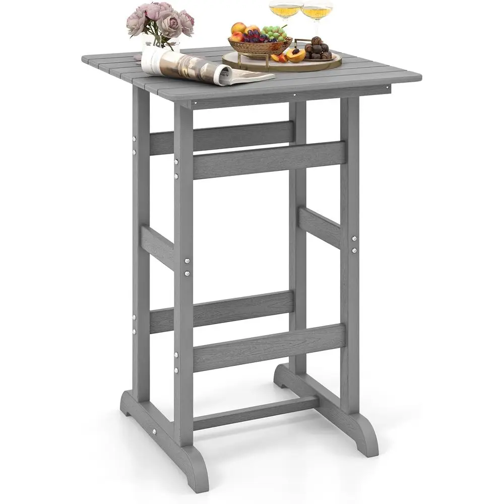Grey 42 High Outdoor Bar Table with HDPE Square Top and Wood Grain Finish for Patio, Garden, Poolside, and Balcony Use
Grey 42 High Outdoor Bar Table with HDPE Square Top and Wood Grain Finish for Patio, Garden, Poolside, and Balcony Use