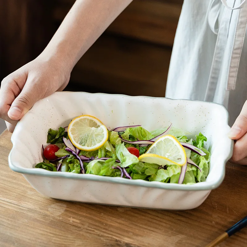 Square Ceramic Deep Bowl for Western Salad Home Tableware Large Soup Dish
Square Ceramic Deep Bowl for Western Salad Home Tableware Large Soup Dish