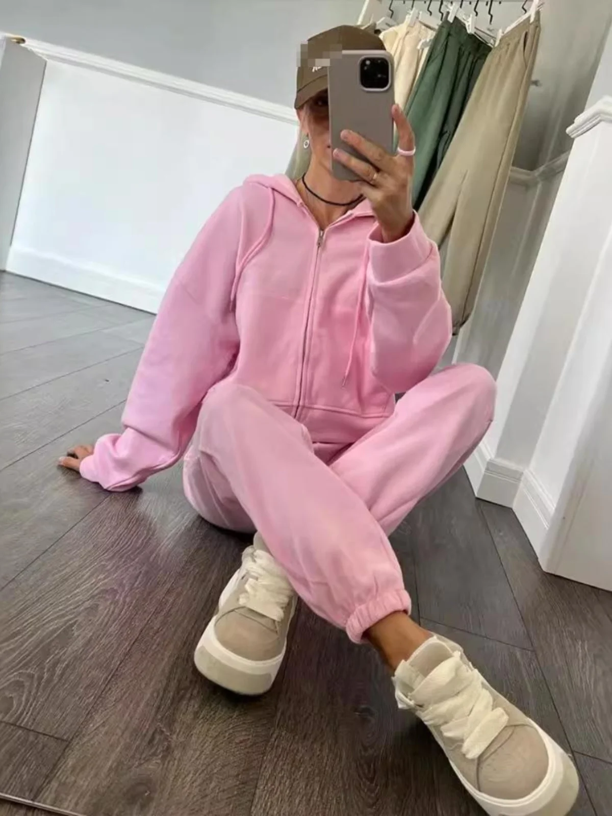 Long Sve Zipper Hoodie And Pants Set Women's Casual Sportswear Long Pants Zipper Hooded Top Two Piece Set Spring 2025
Long Sve Zipper Hoodie And Pants Set Women's Casual Sportswear Long Pants Zipper Hooded Top Two Piece Set Spring 2025