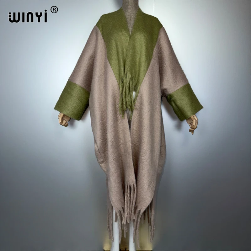 WINYI зимний женский кардиган однотонный абайя Дубай роскошный меховой нейтральный пальто свободный кардиган на пончо куртка с кисточками кимоно
WINYI зимний женский кардиган однотонный абайя Дубай роскошный меховой нейтральный пальто свободный кардиган на пончо куртка с кисточками кимоно