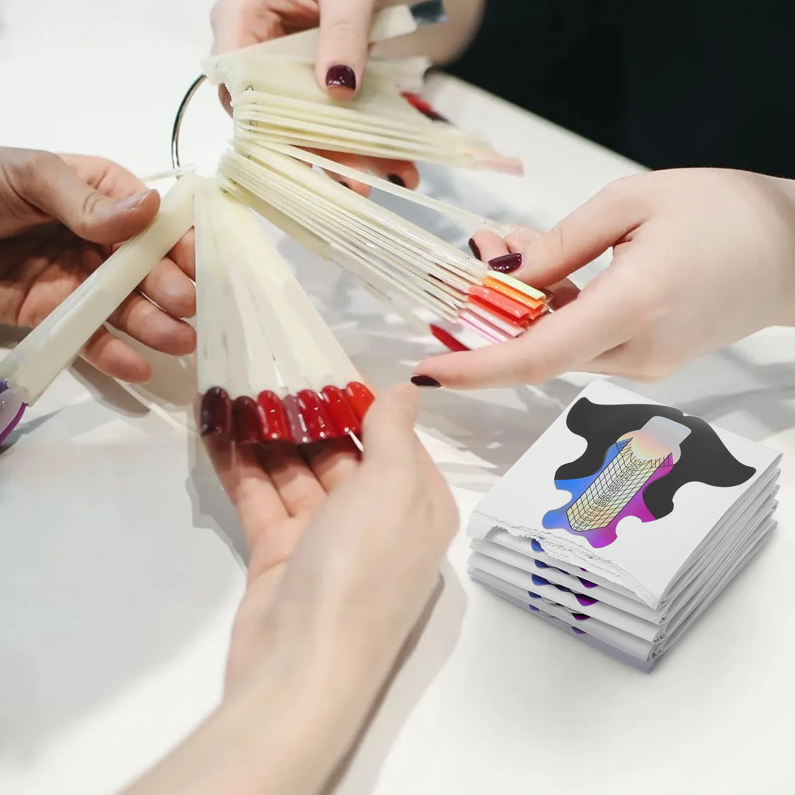 100pcs Fish shaped Nail Extension Form Guide Stickers High Supply Tools for Professional Salon Use
100pcs Fish shaped Nail Extension Form Guide Stickers High Supply Tools for Professional Salon Use