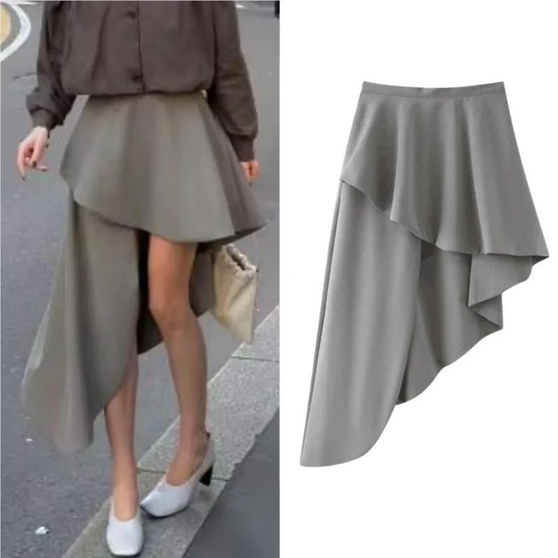 Women's Skirt 2026 Summer High Waist Asymmetric Hem Layered Fashion Casual Skirts Elegant Female Street Midi Skirts
Women's Skirt 2026 Summer High Waist Asymmetric Hem Layered Fashion Casual Skirts Elegant Female Street Midi Skirts