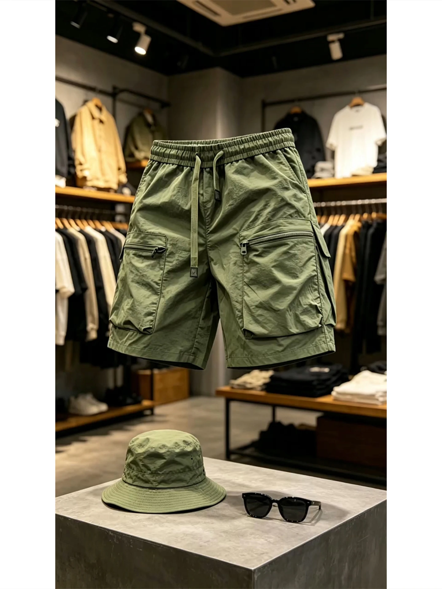 Military Green Workwear Shorts Men's Summer Nylon Quick Dry Large Pocket Sports Loose Fit Five-Quarter Length Casual Trousers
Military Green Workwear Shorts Men's Summer Nylon Quick Dry Large Pocket Sports Loose Fit Five-Quarter Length Casual Trousers