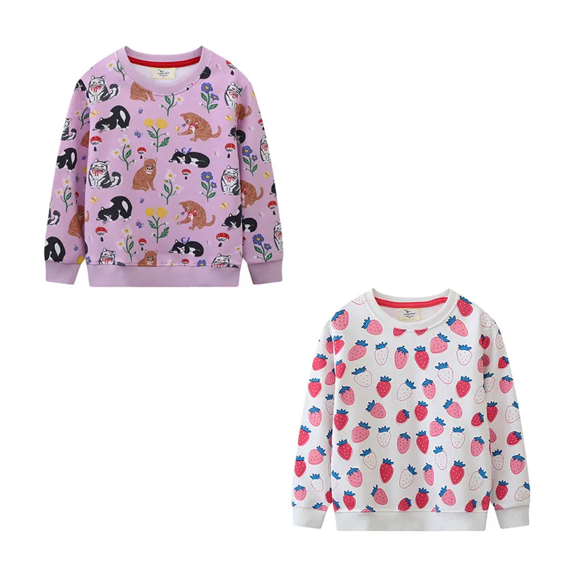 Jumping Meters 2-7T Girls Sweatshirts For Autumn Spring Long Sleeve Baby Clothing Cats Strawberry Toddler Hooded Kids Shirts
Jumping Meters 2-7T Girls Sweatshirts For Autumn Spring Long Sleeve Baby Clothing Cats Strawberry Toddler Hooded Kids Shirts