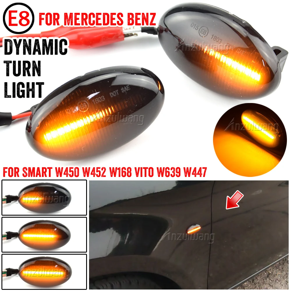 2pcs Dynamic LED Car Side Marker Lights For Mercedes Benz Repeater Signal Lamps Smart W450 W452 A-Class W168 Vito W639 W447
2pcs Dynamic LED Car Side Marker Lights For Mercedes Benz Repeater Signal Lamps Smart W450 W452 A-Class W168 Vito W639 W447