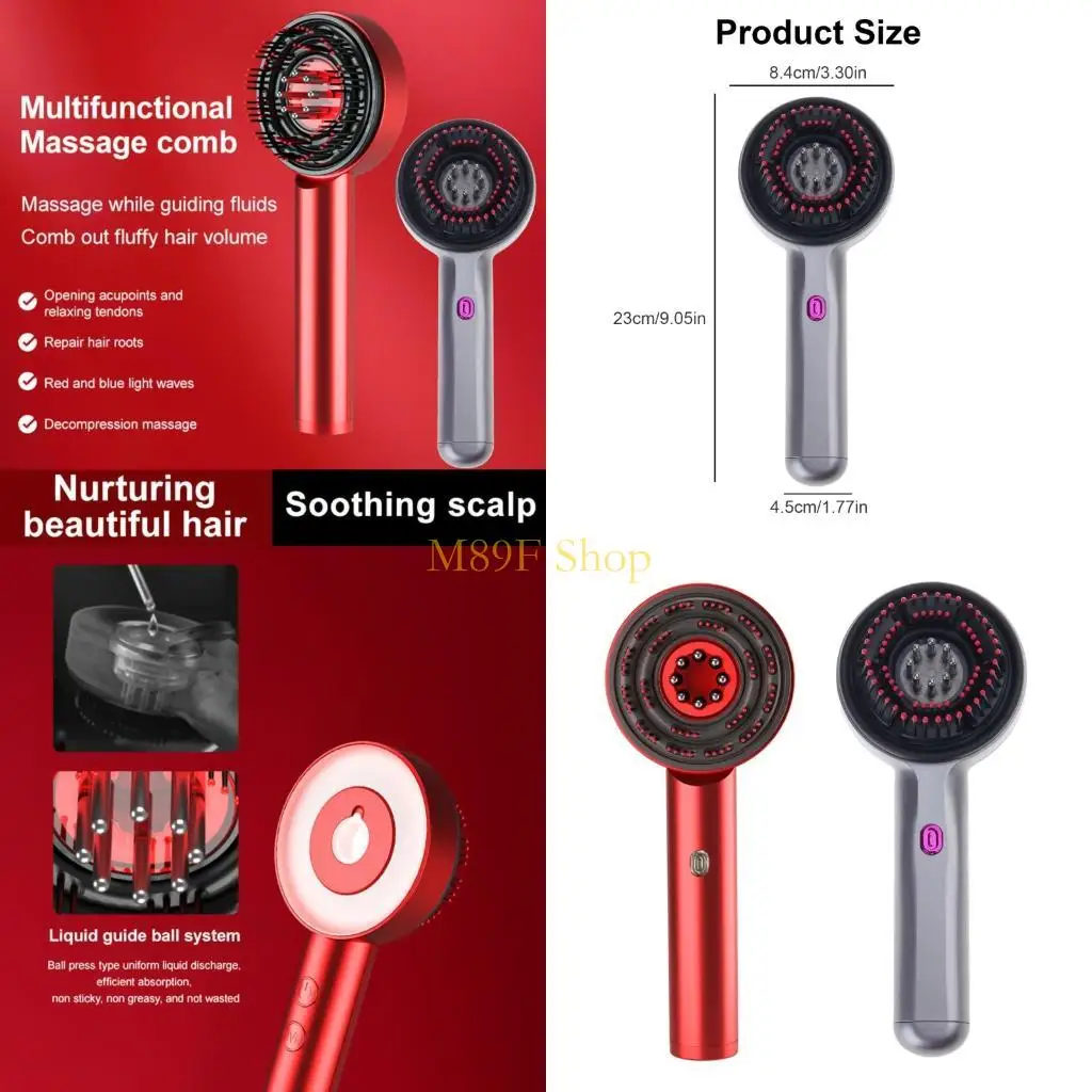 M89F Vibrating Microcurrent Scalp Massager Comb for Women Enhancing Hair Growth Oil Applicator Multipurpose Massage Brush
M89F Vibrating Microcurrent Scalp Massager Comb for Women Enhancing Hair Growth Oil Applicator Multipurpose Massage Brush