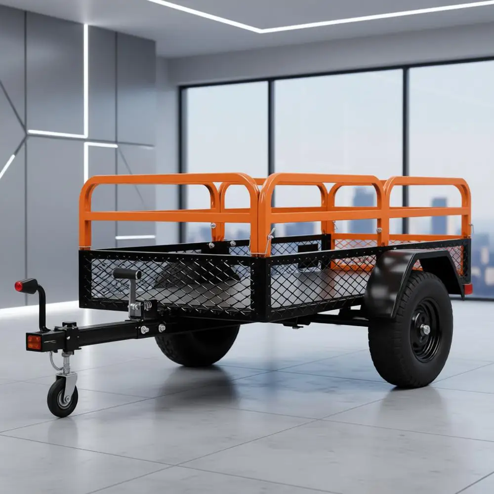 1600LB Capacity Utility Trailer with Dual Dumping Modes (Manual/Foot Pedal), Steel Dump Cart with All-Terrain Tires & Dual Beari
1600LB Capacity Utility Trailer with Dual Dumping Modes (Manual/Foot Pedal), Steel Dump Cart with All-Terrain Tires & Dual Beari