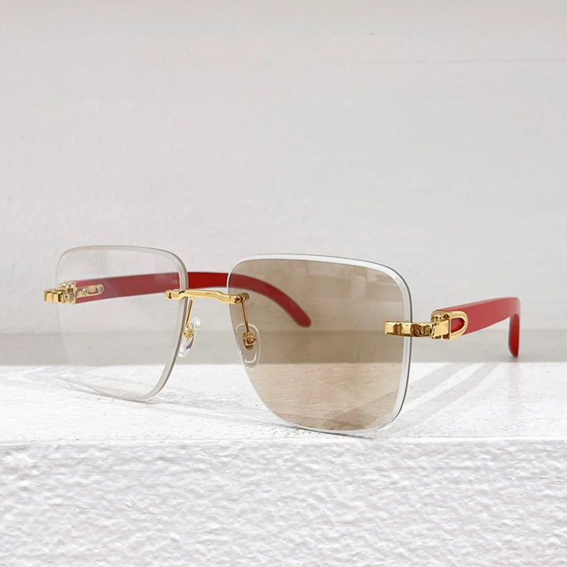 0530S Square Rimless Wooden Sunglasses Uv400 Transit Photochromic Fashion Ladies and Men Designer Handmade Eyeglasses with Case
0530S Square Rimless Wooden Sunglasses Uv400 Transit Photochromic Fashion Ladies and Men Designer Handmade Eyeglasses with Case