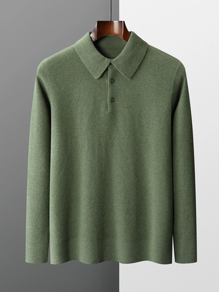 TLOML Men Polo Cashmere Sweater Buttons Smart Casual Pullover 100% Merino Wool Knitwear Autumn Winter Soft Warm Comfy Basic Tops
TLOML Men Polo Cashmere Sweater Buttons Smart Casual Pullover 100% Merino Wool Knitwear Autumn Winter Soft Warm Comfy Basic Tops