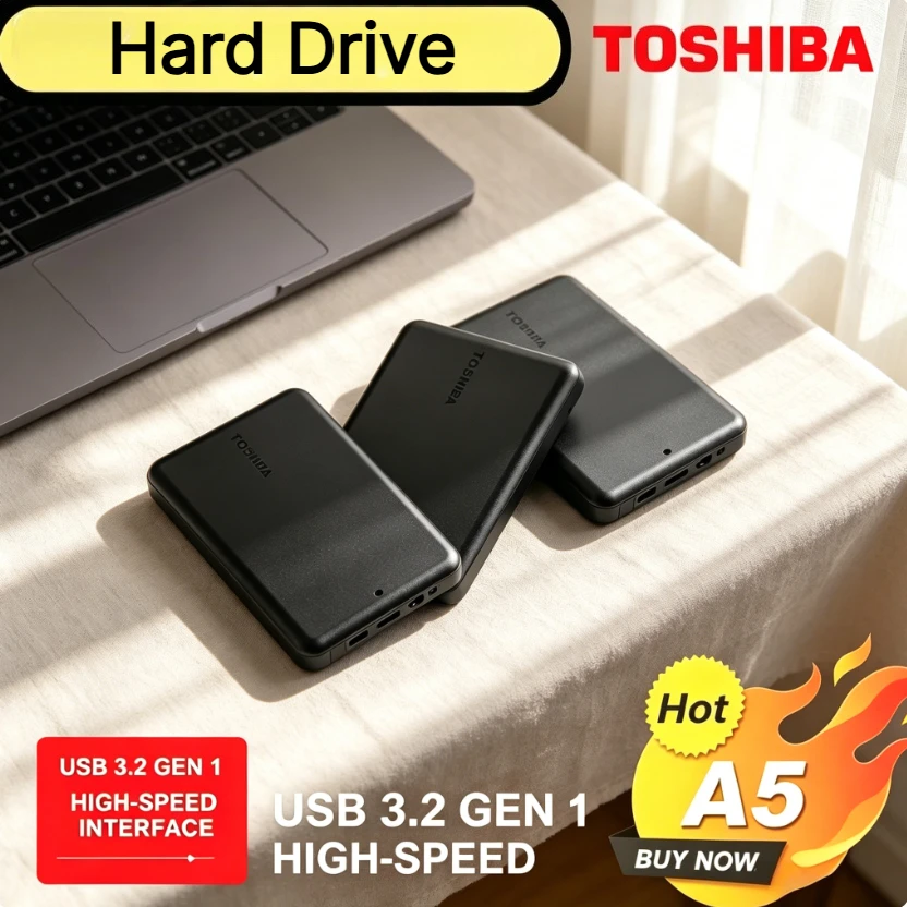 Toshiba A5 Series Portable External Hard Drive Black High Speed Storage Disk Compatible With Mac Windows Laptop Desktop PC
Toshiba A5 Series Portable External Hard Drive Black High Speed Storage Disk Compatible With Mac Windows Laptop Desktop PC
