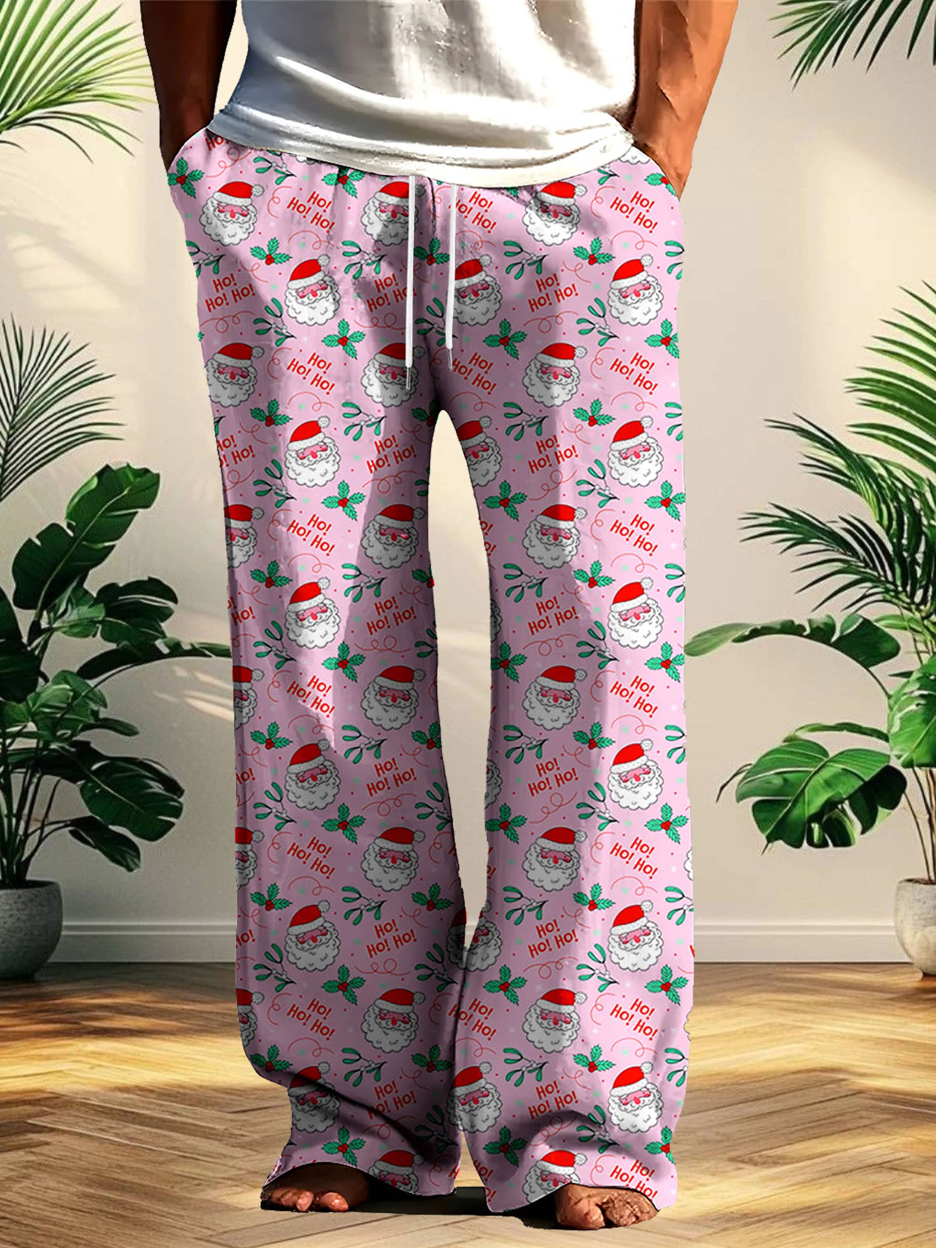 Santa Claus pattern 3D digital print men's loose wide leg pants, retro street casual pants that do not fade and dry quickly
Santa Claus pattern 3D digital print men's loose wide leg pants, retro street casual pants that do not fade and dry quickly