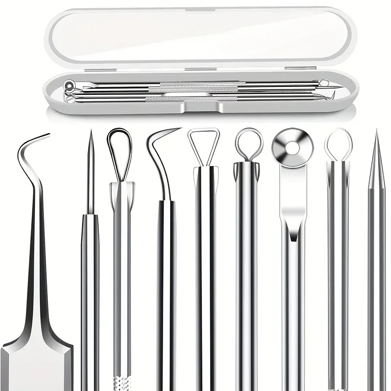 Cell Clamp Acne Clip Blackhead Removal Tweezers Pick and Squeeze, Remove Acne Fat Particles Stainless Steel Set
Cell Clamp Acne Clip Blackhead Removal Tweezers Pick and Squeeze, Remove Acne Fat Particles Stainless Steel Set