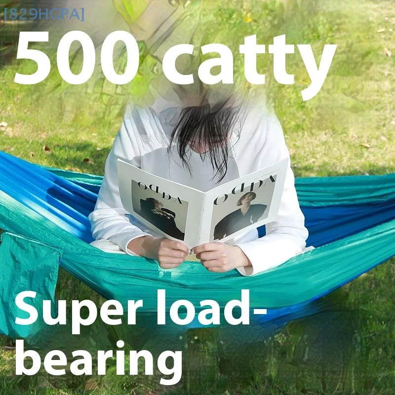 Double Person Anti Rollover Nylon Hammock Swing Portable Outdoor Hammock Camping Hunting Leisure Parachute Fabric Hammock
Double Person Anti Rollover Nylon Hammock Swing Portable Outdoor Hammock Camping Hunting Leisure Parachute Fabric Hammock