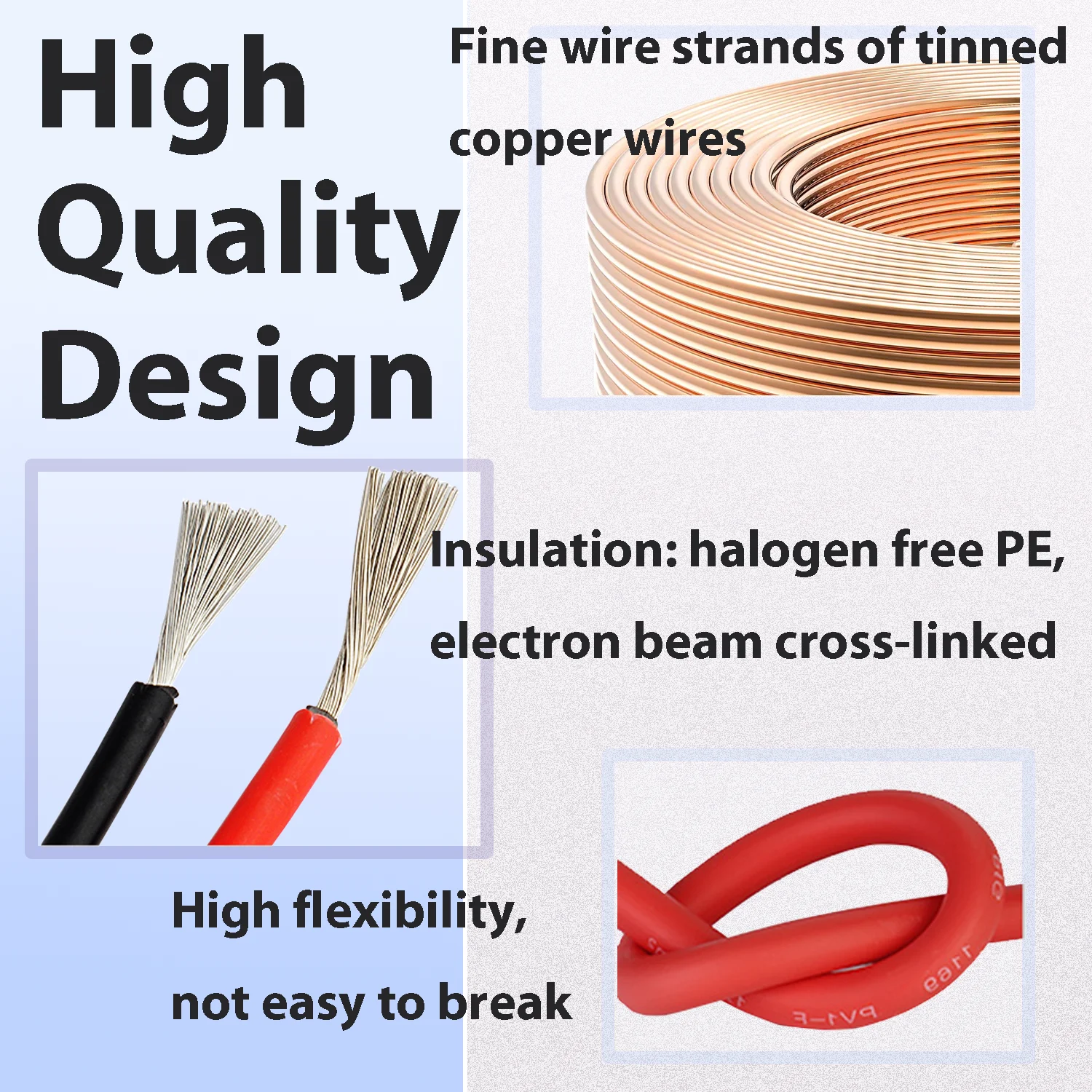 6AWG solar cable solar PV cable. TUV&UL certification. Black or red color
6AWG solar cable solar PV cable. TUV&UL certification. Black or red color