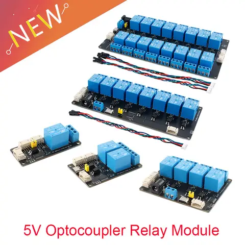 1 2 4 8 16 Channel Way Expansion Relay Module 5V Power Supply IIC I2C Communication Optocoupler Isolation Board XL9535-K1V5