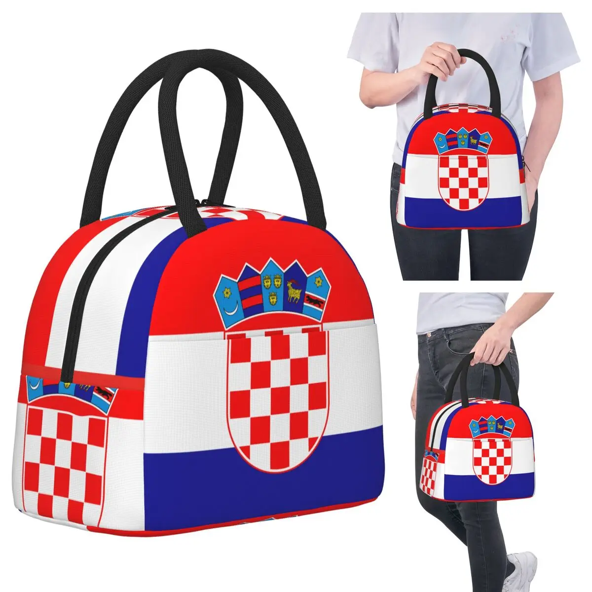 Croatia Football Flag Lunch Bags Insulated Bento Box Portable Lunch Tote Resuable Picnic Bags Cooler Bag for Woman Kids Travel
Croatia Football Flag Lunch Bags Insulated Bento Box Portable Lunch Tote Resuable Picnic Bags Cooler Bag for Woman Kids Travel