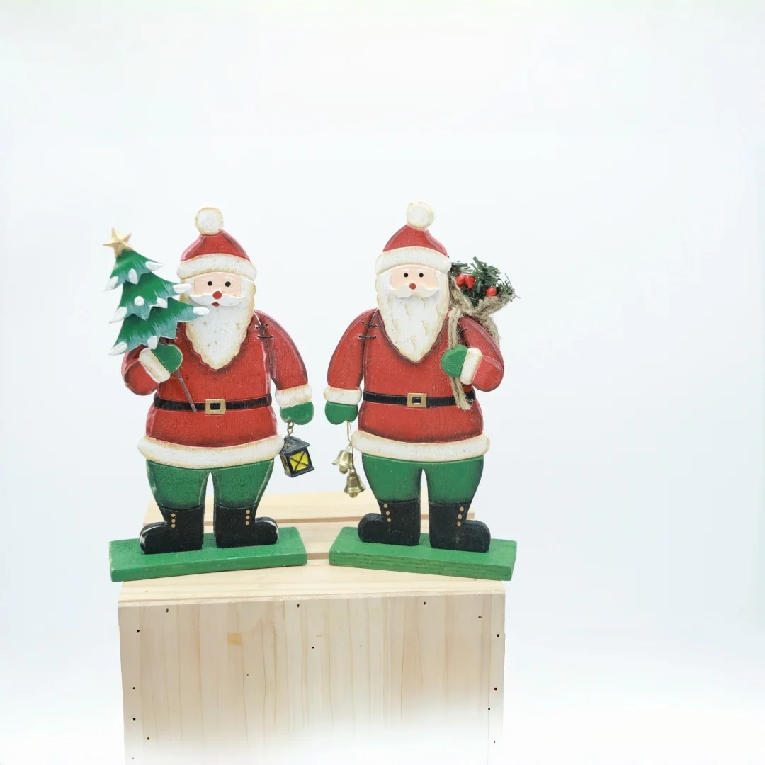 2pcs Rustic Wooden Santa Claus Figurine Vintage Style Holiday Decor with Christmas Tree & Stars Handprint Ornament
2pcs Rustic Wooden Santa Claus Figurine Vintage Style Holiday Decor with Christmas Tree & Stars Handprint Ornament