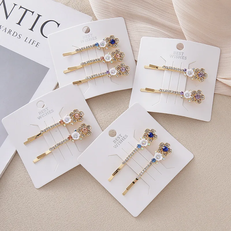 Metal Colorful Rhinestone Bow Bar Clip Set for Women Korean Delicate Side Hair Accessories Crystal Flower Premium Portable
Metal Colorful Rhinestone Bow Bar Clip Set for Women Korean Delicate Side Hair Accessories Crystal Flower Premium Portable
